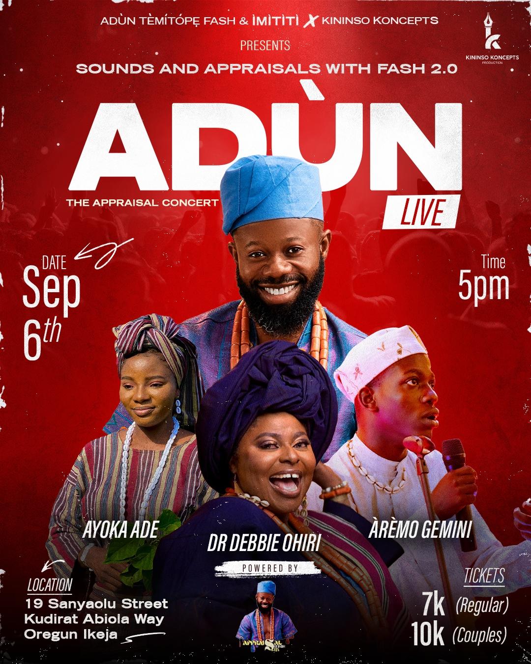 ADÙN LIVE (The Appraisal Concert 2.0)'s banner